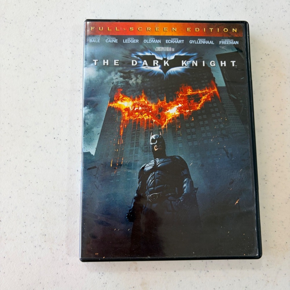 The Dark Knight DVD 2008 Full Screen Edition Batman Joker Christian Bale PG-13